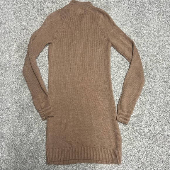Lovers and Friends Dress Womens Small Camel Tan Anthea Sweater Long Sleeve Zip - Picture 6 of 7